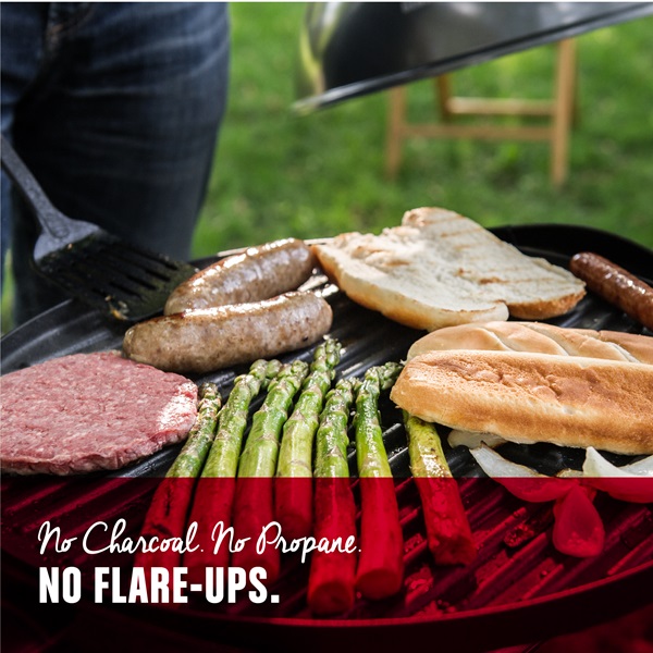 IndoorOutdoor 15+ Serving Domed Electric Grill Silver Foreman